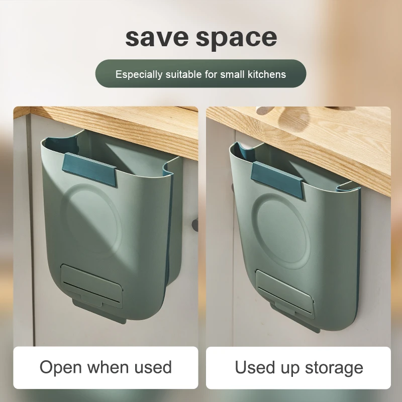 13 л складной контейнер для мусора кухонный шкаф дверь настенный хранения в