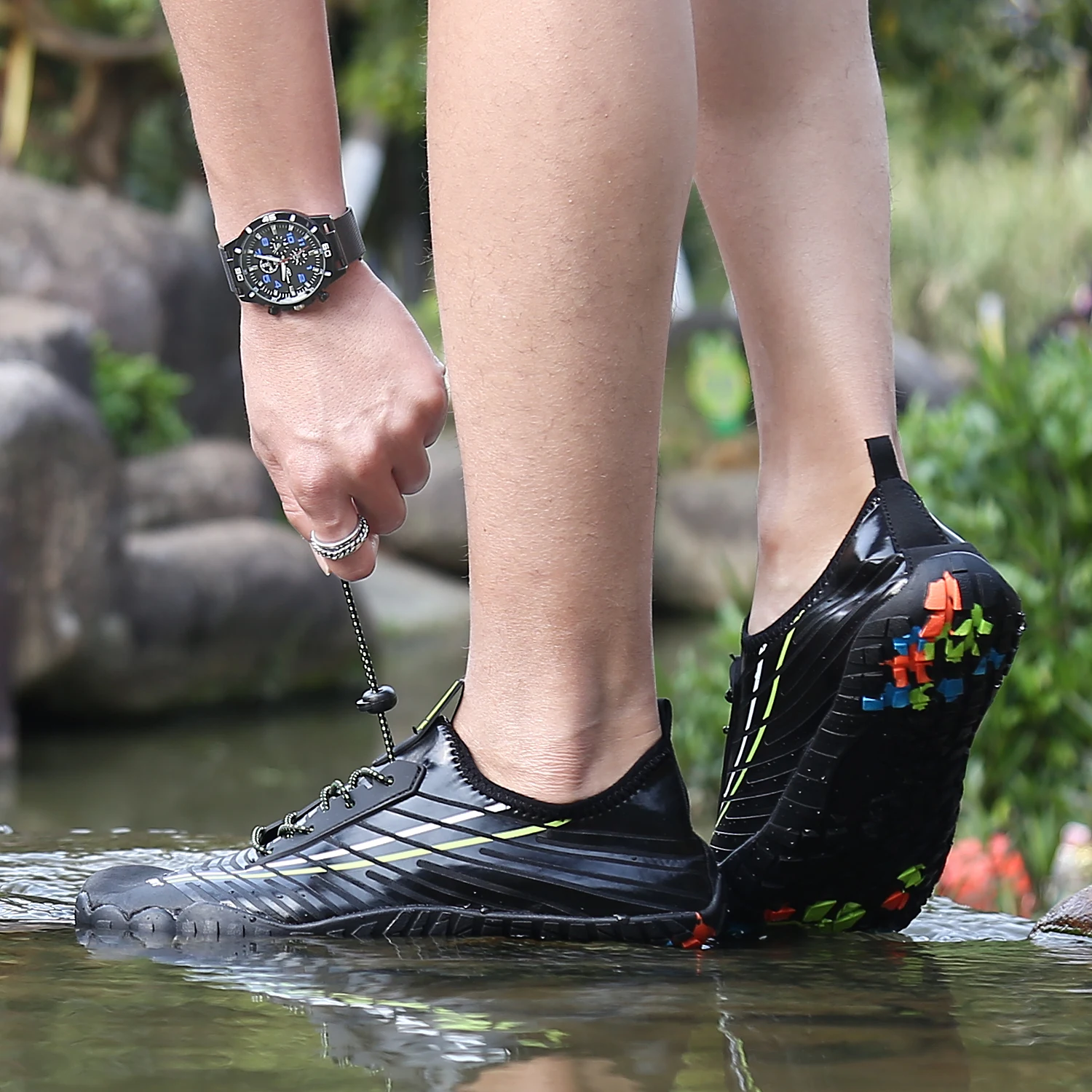 Женские акватуфли большого размера для плавания мужская обувь на плоской