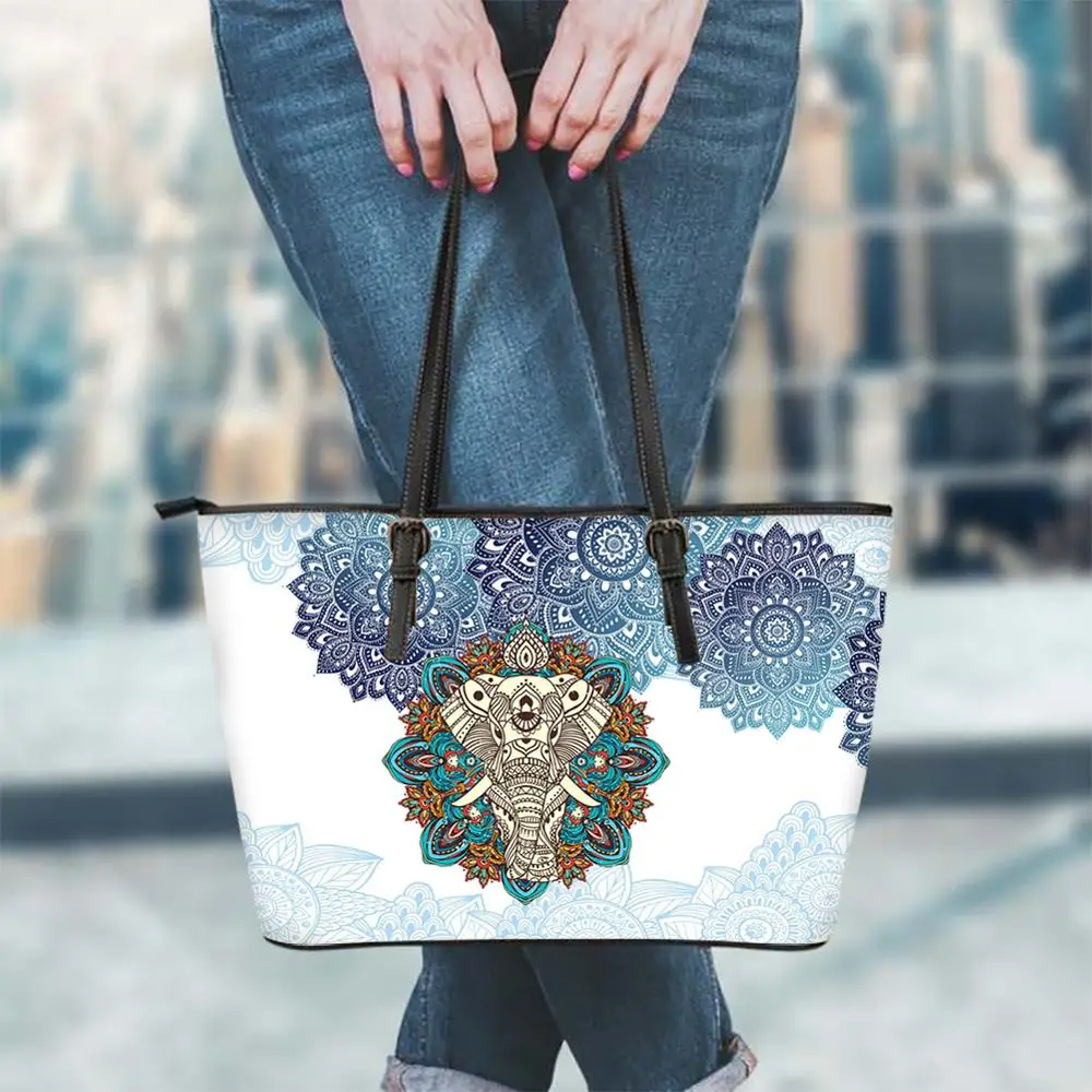 

Женские сумки-мессенджеры из искусственной кожи с мандалой, богемным слоном, 2020