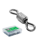 Рыболовный соединитель, 100 шт.кор., поворотный шарикоподшипник, поворотное кольцо для ловли карпа, рыболовные крючки, Товары для рыбалки