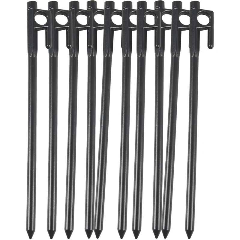 

10Pcs Cast Iron Nail 20cm Outdoor Hiking Awning Canopy Tent Peg & 1set for Manfrotto 200PL-14 Quick-Mount Plate Head