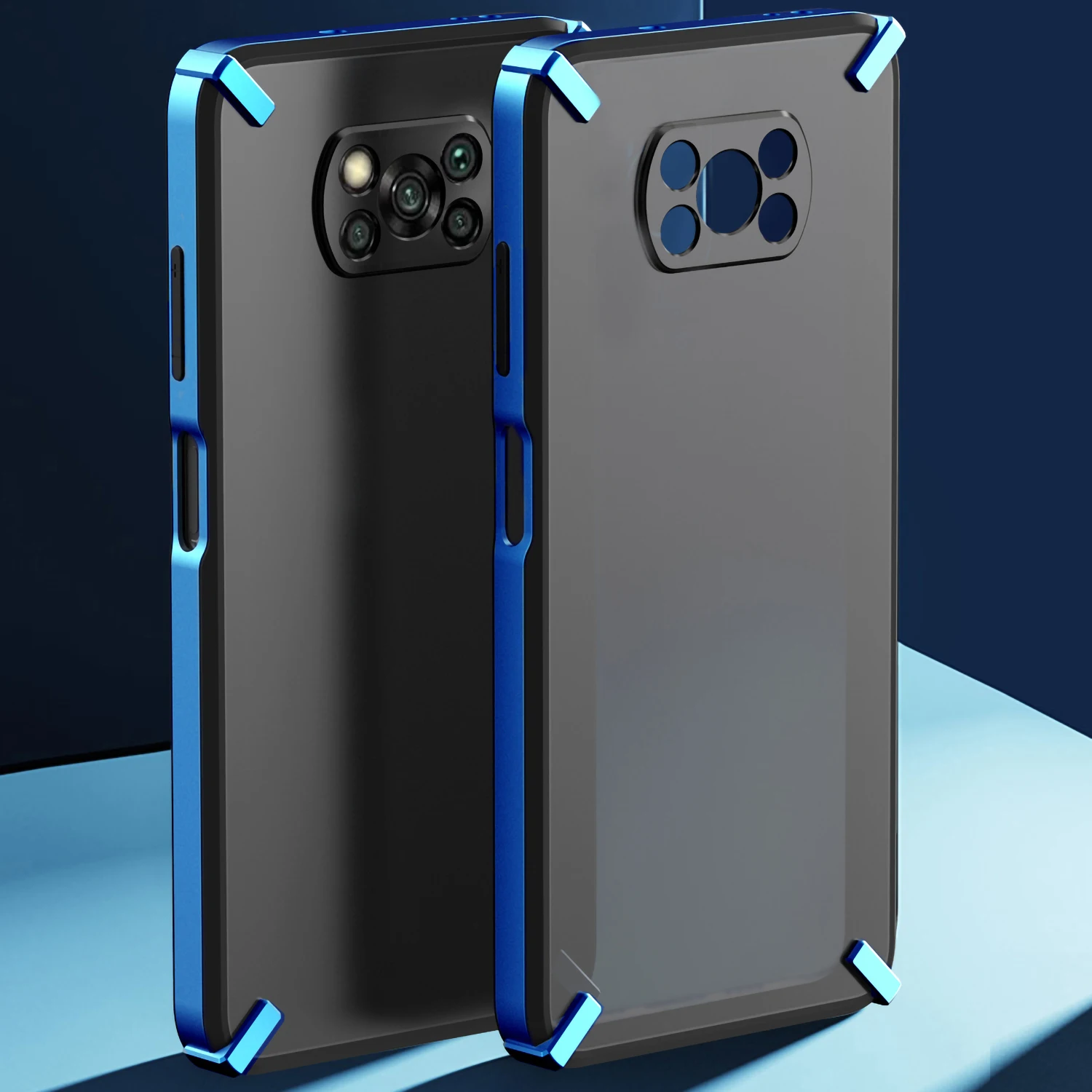 

Luxury Translucent Metallic Candy Color Phone Case Cool Fashion For POCO X3 Cases Hard Shell Cover