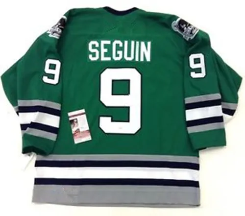 

Vintage PLYMOUTH WHALERS #9 TYLER SEGUIN MEN'S Hockey Jersey Embroidery Stitched Customize any number and name
