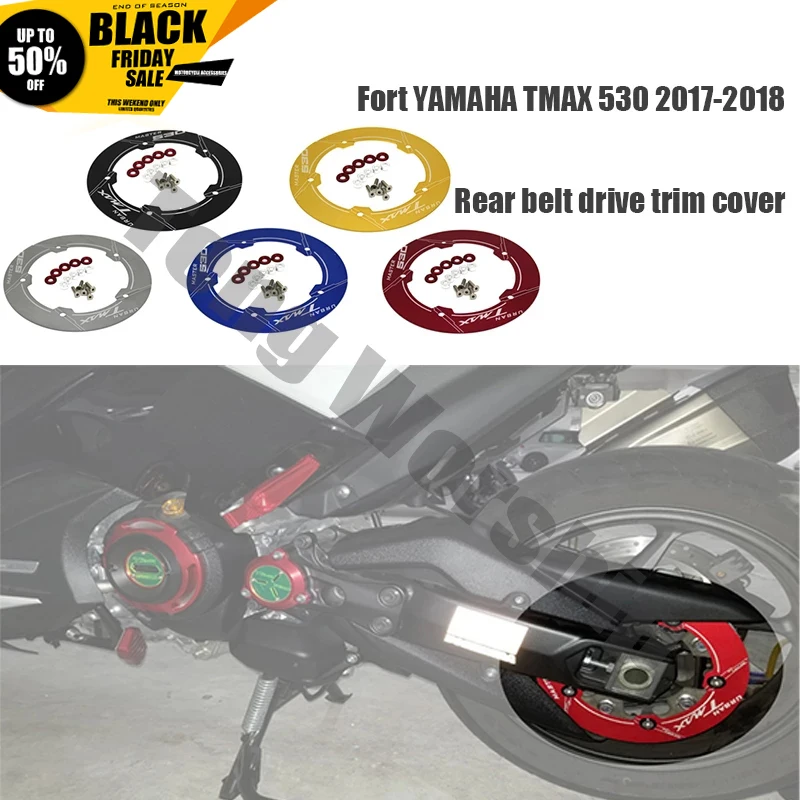 

For YAMAHA TMAX 530 2017-2018 Motorcycle Accessories Tmax 530 control Aluminum Pulley Protective Cover Ring