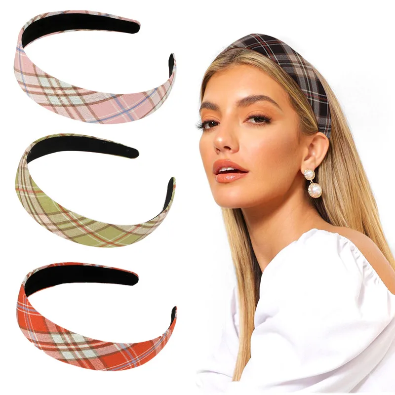 

2021 New Fashion Color Plaid Headbands Women Girls Solid Hair Bands Women Headband Hair Accessories Headwear резинки для волос