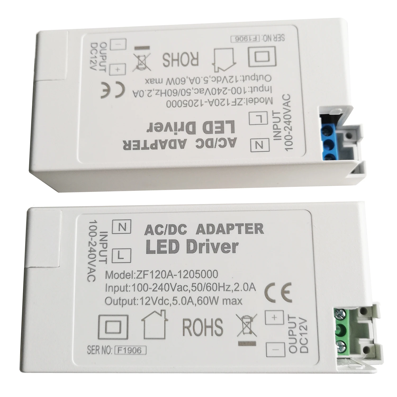 ZF120A 1202500 1205000 12VDC 2.5A 30 Вт 5A 60 AC/DC адаптер Светодиодный драйвер балласт для