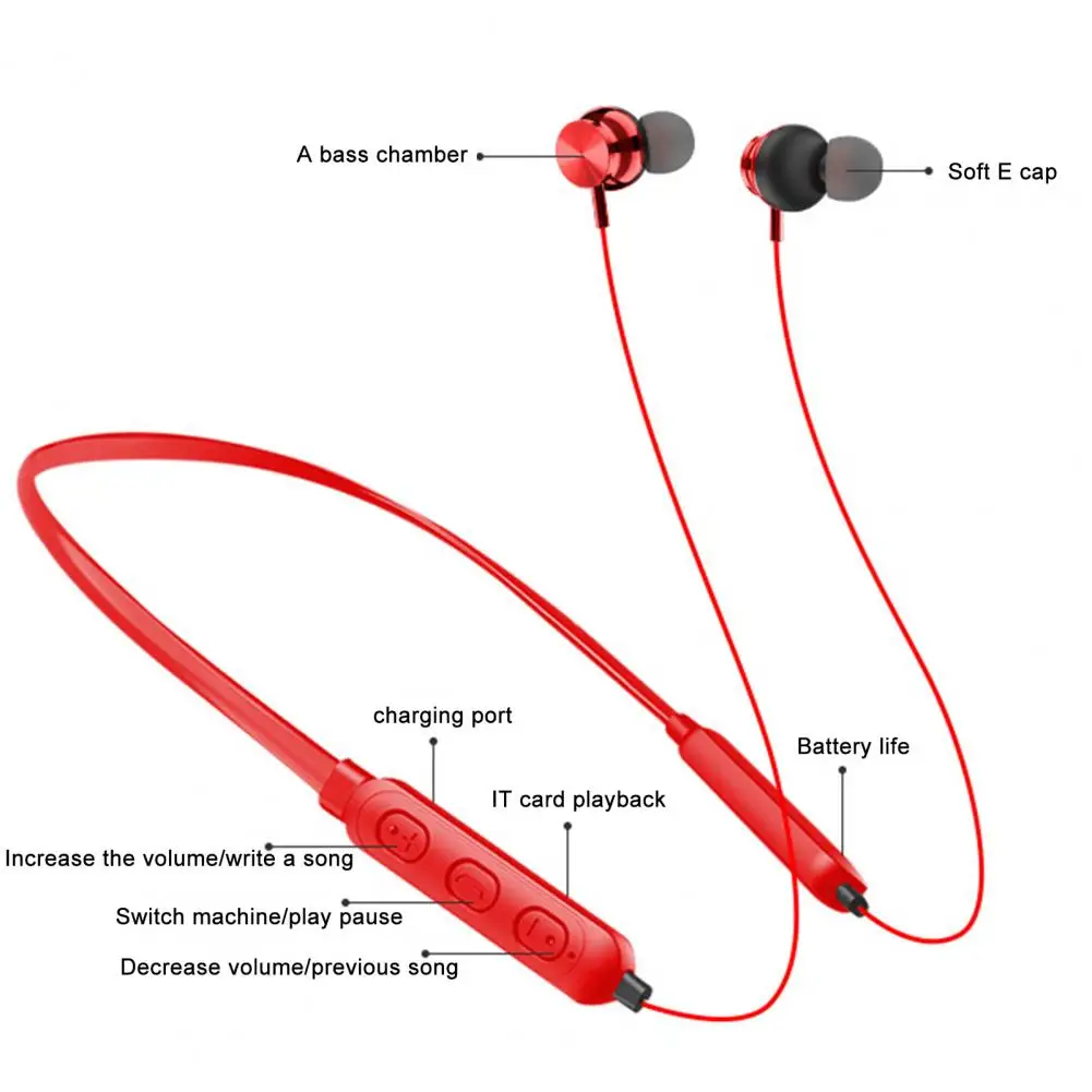 

Long Standby Neck-Mounted Wireless Bluetooth 5.0 Earphone with Stereo HD Sound