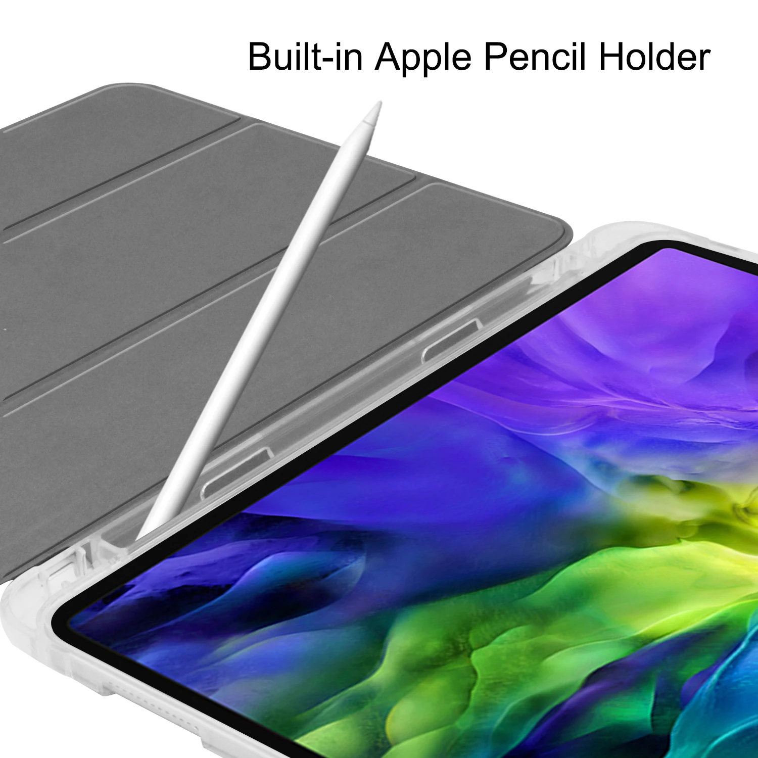 

Tablet Case for iPad Pro 11 2020 with Pencil Holder Smart Tablet Cover Funda for iPad Pro 11" 2020/2018 funda +film protector