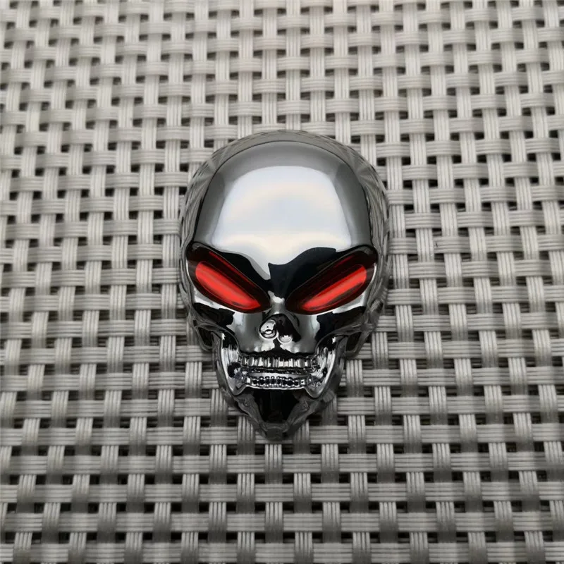 PLATING RED EYE 3D ABS Автомобильная наклейка с черепом красивые мотоциклетные грузовик эмблемы-наклейки для автомобиля мото украшения аксессуары - Цвет: PLATING RED EYE
