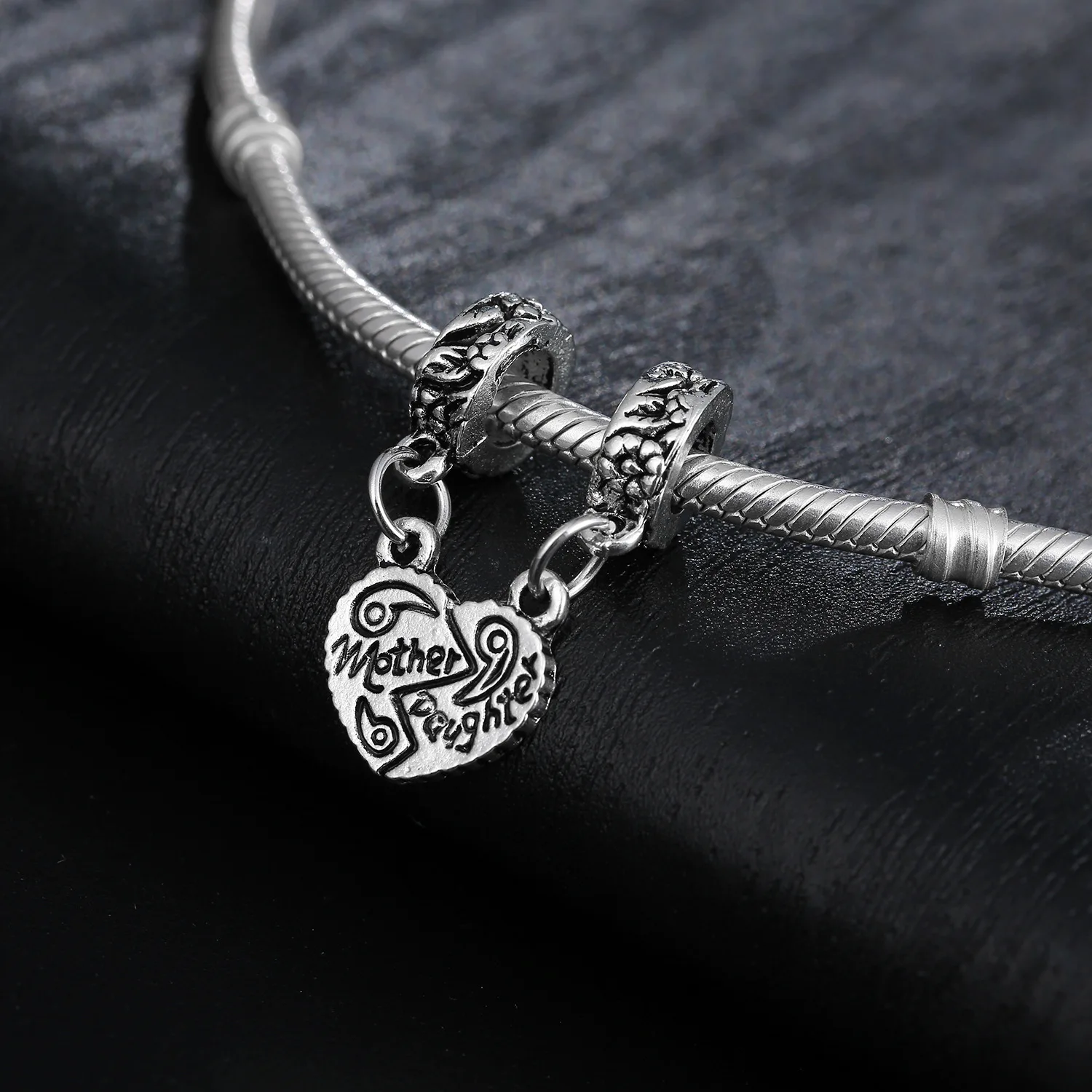 Heart Charm Beads Fits Pandora Charms Silver 925 Original Bracelet Jewelry Valentine's Day Mary Poppins Berloque Bijoux DGB329 |