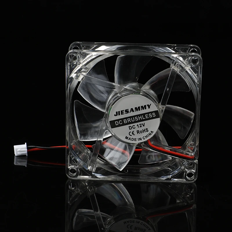 1Pcs Good Quality 80mm DC 12V 4Pin Transparent Cooling Fan PC Computer Case Brushless |