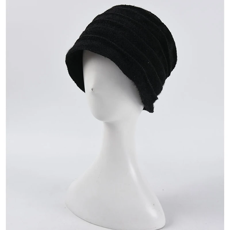 2020 Hat New Pile Hat Knitted Hat Male Korean Casual All-match Hood Autumn and Winter Thickened Warm Wool Female Style Material