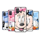 Пара с Микки и Минни для Samsung Galaxy S21 Ultra A71 A51 4G 5G A91 A81 A41 A31 A21 A11 A01 чехол для телефона из закаленного стекла