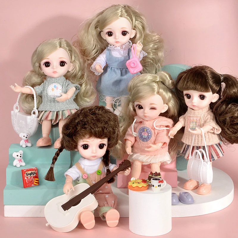 

BJD Doll 13 Joint Movable Doll Dollhouse Girl Doll Cute BJD Toy Birthday Christmas Gift New Kids Toys Toys For Girls 16CM