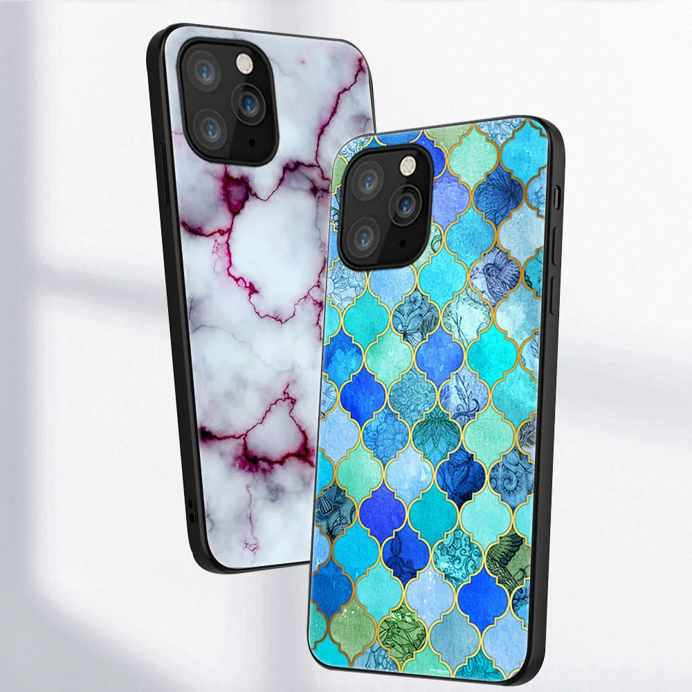

Glossy Marble Phone Case for iPhone 11 12 Pro Max Mini Back for iPhone 7 8 6 6S Plus X XR XS MAX SE 2020 Soft Silicone TPU Funda