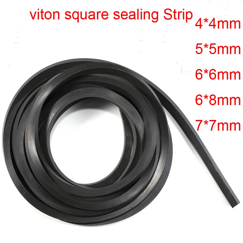 4 мм 5 6 7 фтористая резиновая квадратная уплотнительная лента FKM Viton FPM бар
