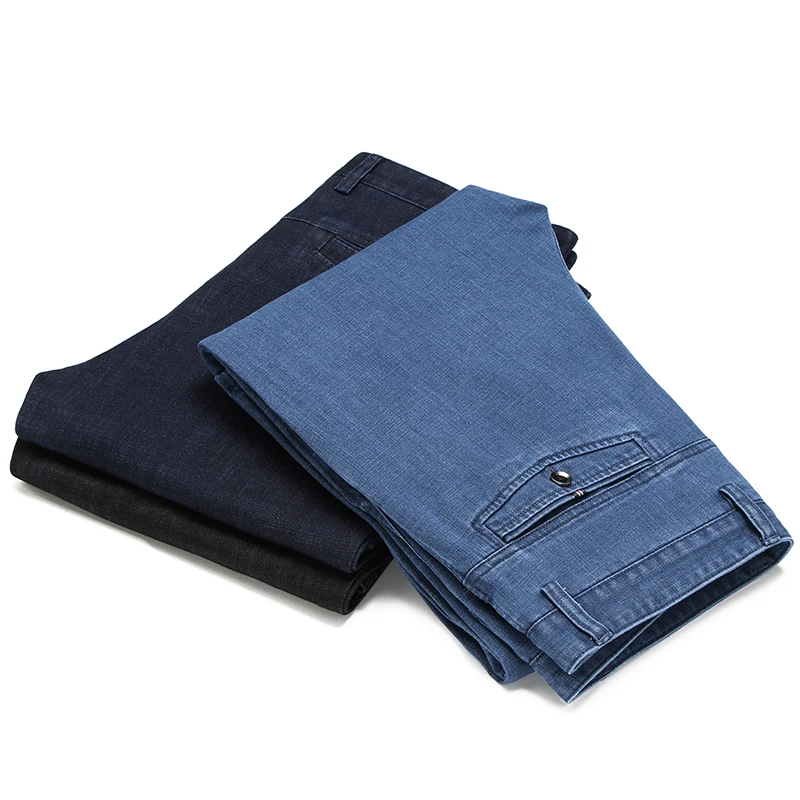 Джинсовые брюки мужские прямые свободные из модала для осени и зимы | Мужская