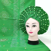 green african gele headtie aso oke latest gele wrapper set with shawl stoned nigerian gele aso oke head tie for party newest