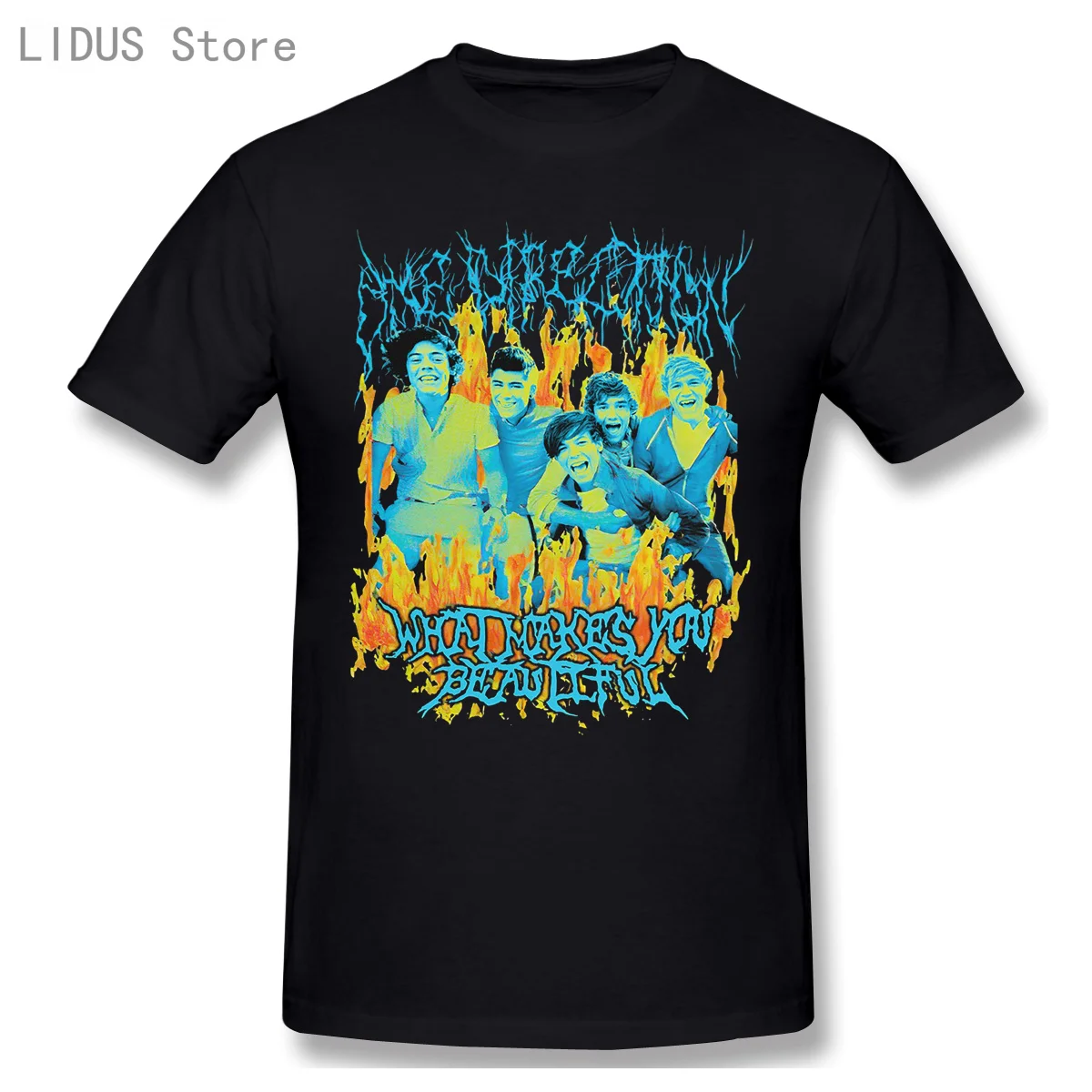 

Funny Heavy Metal One Direction T-Shirt Regualr 2021 Fashion Top Men's 100% Cotton TShirts Short Sleeves Soft Tee Tops