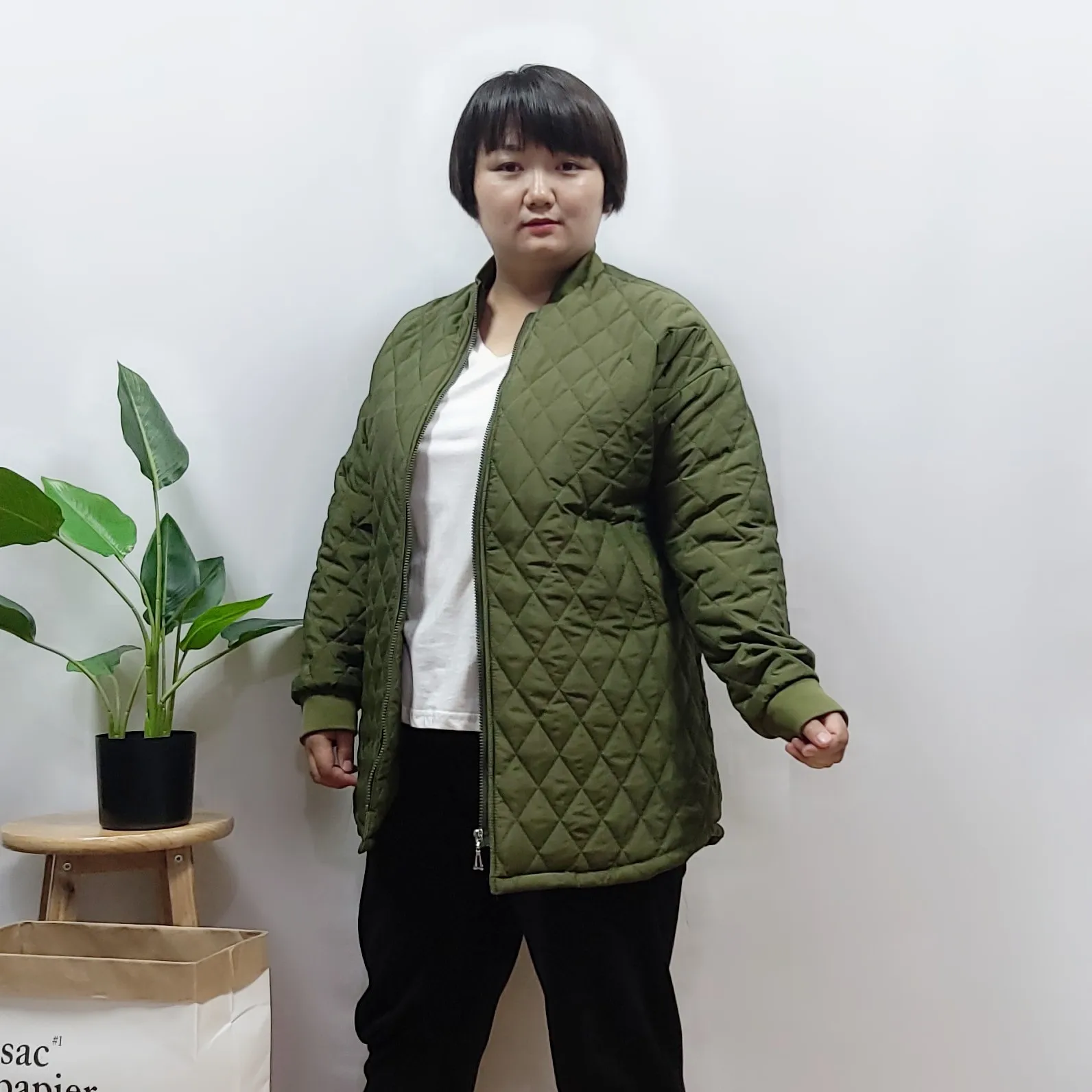 Зимние пальто для женщин большие размеры длинный рукав Антистатическая молния