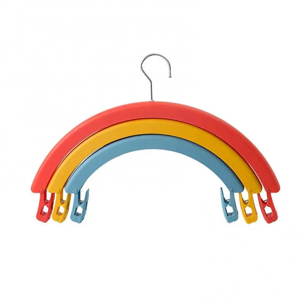 

Rainbow Three-Layer Clothes Hanger Multi-use Rotating Anti Slip Hanging Holder