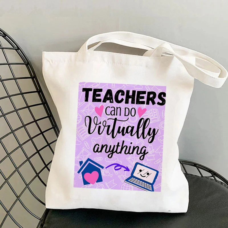 

Supplies Teachers Can Do Virtually Anything Printed Tote Bag women Harajuku shopper Shoulder shopping bag Lady gift Canvas Bag