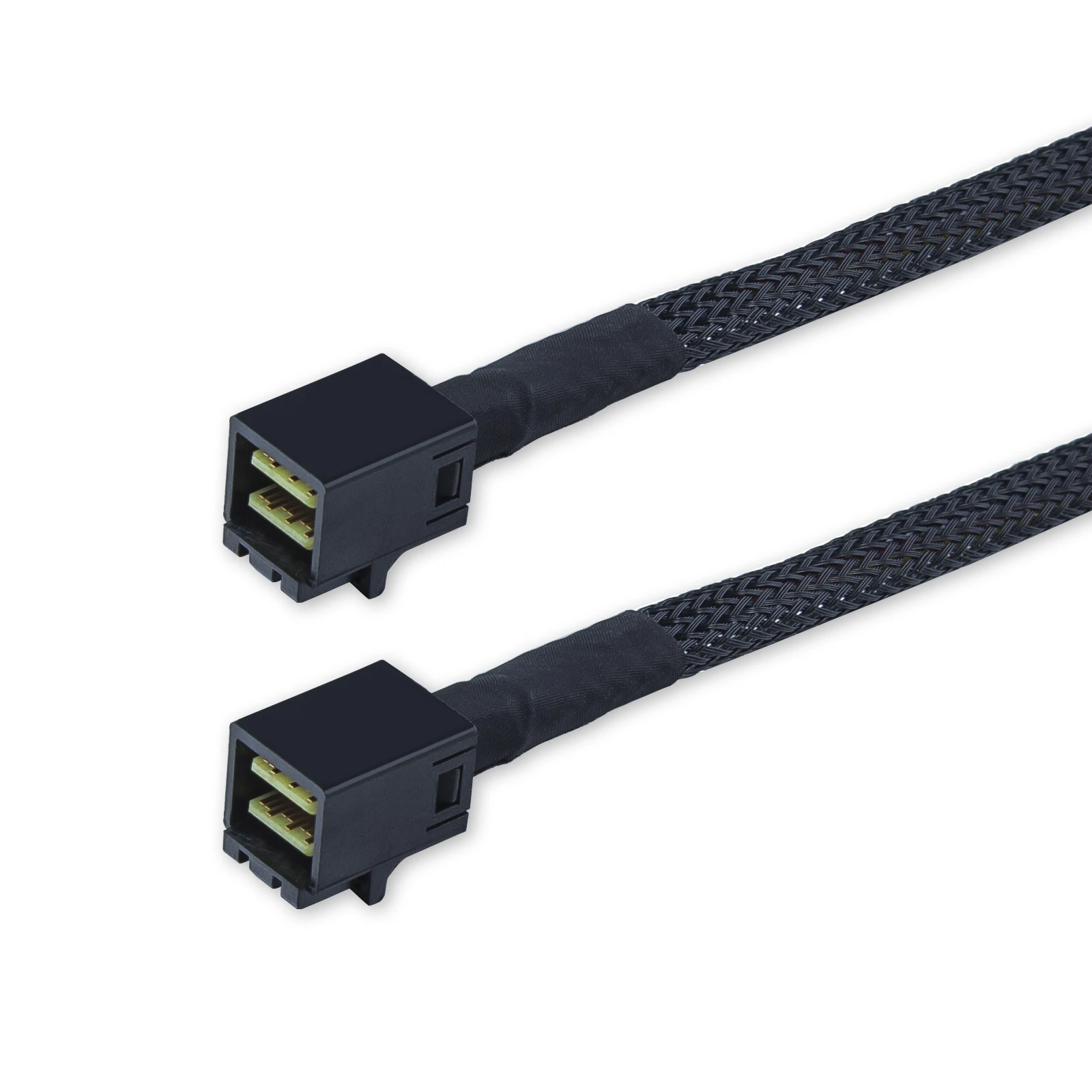 12G Internal Mini SAS HD SFF-8643 to SFF-8643 Cable, with Sideband, 100-Ohm, 0.5-m(1.6ft), 2 Pack