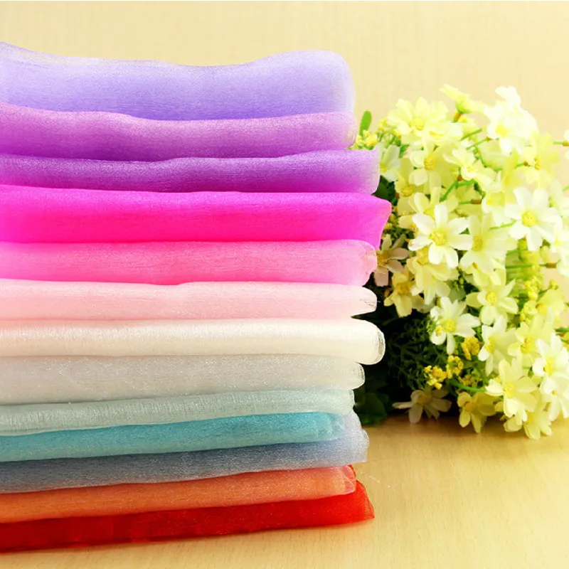 

72 CM x 10M crystal yarn organza tulle roll for wedding decoration birthday party 33