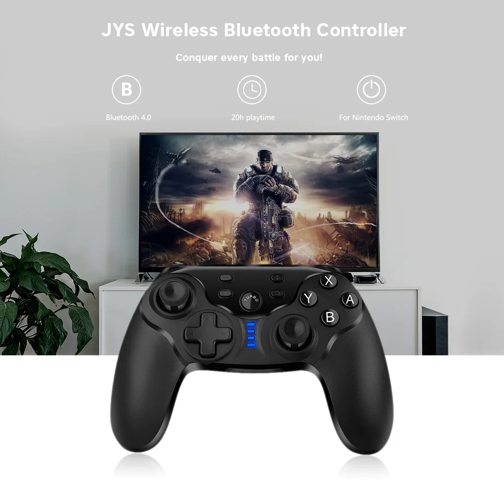 JYS Bluetooth геймпад беспроводной контроллер с вибрацией/функция скриншот для переключателя BT4.0 игровой коврик для Windows PC Phone