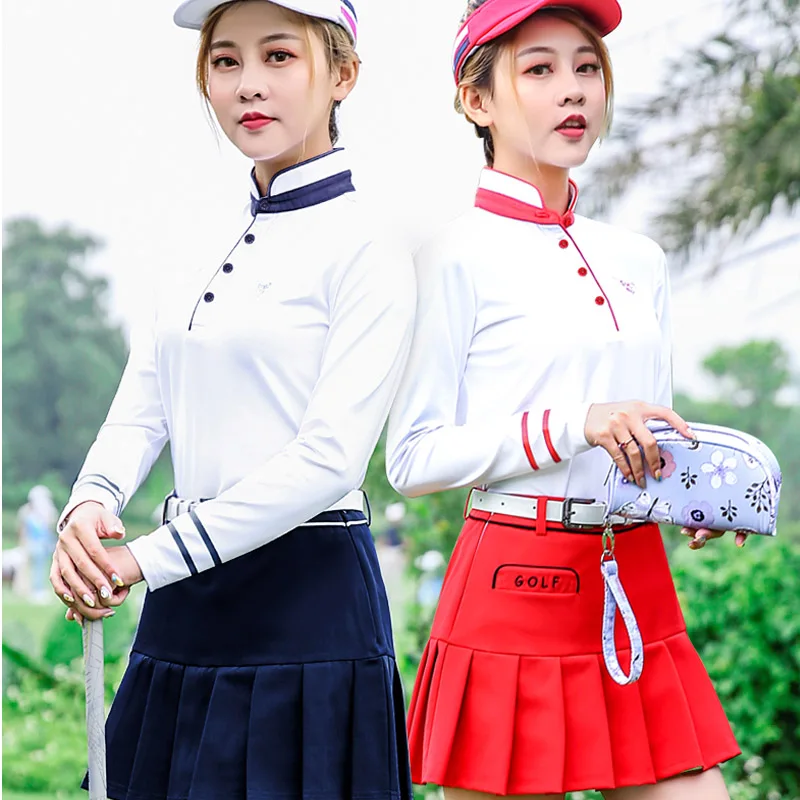 PGM Новая женская рубашка с длинными рукавами для гольфа зимняя женский теплый