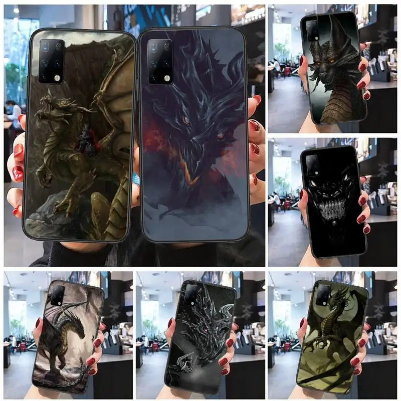 

Black Dragon Phone Case for Huawei mate 9 10 20 30 40 20x nova 5t lite pro Fundas Coque