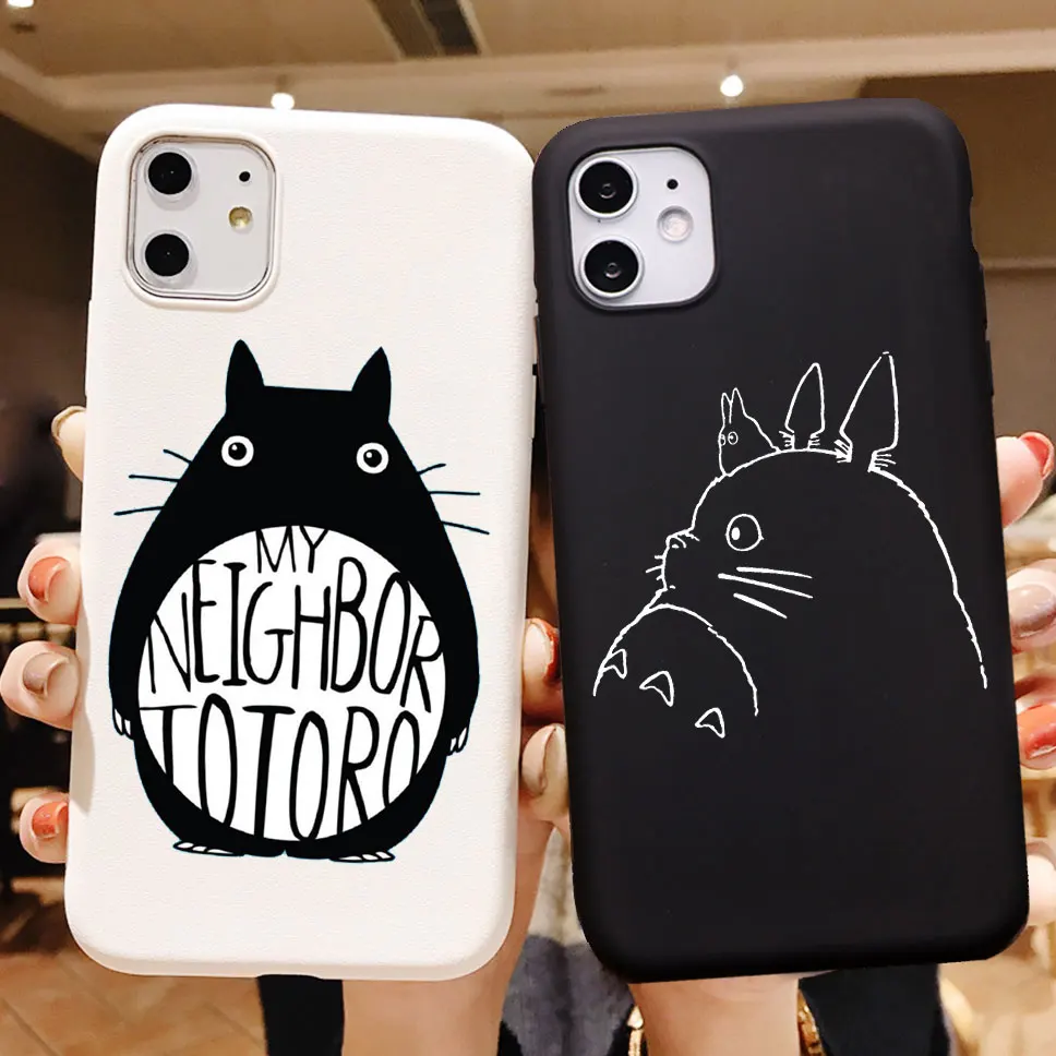 

Милый мультяшный чехол для телефона My Neighbor Totoro для iPhone 12 PRO 11PRO Max XR X XS MAX 6 8 7 Plus 5s SE 2020, мягкий силиконовый чехол из ТПУ