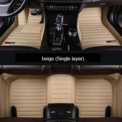 beige Регбийные кожанные автомобильный коврик для Audi a4 b6 a6 c5 b8 A6L R8 Q3 Q5 Q7 S4 Quattro A1 A2 A3 A4 A6 A8 автомобиля stylingcar автомобильные аксессуары - Название цвета: beige