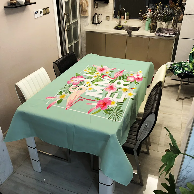 

Pink Flamingos Tablecloth Waterproof Table Cloth Toalha De Mesa Nappe Decoracao Para Casa Manteles Table Cover