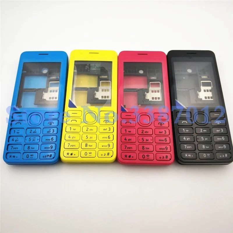 

10Pcs/Lot Original For Nokia Asha 206 2060 Full Housing Door Frame + Battery Back Cover + Keypad + Logo