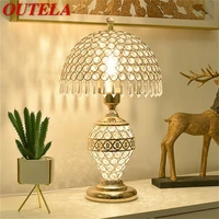 outela crystal table lamp dimmer luxury with remote control for home modern creative light bedside