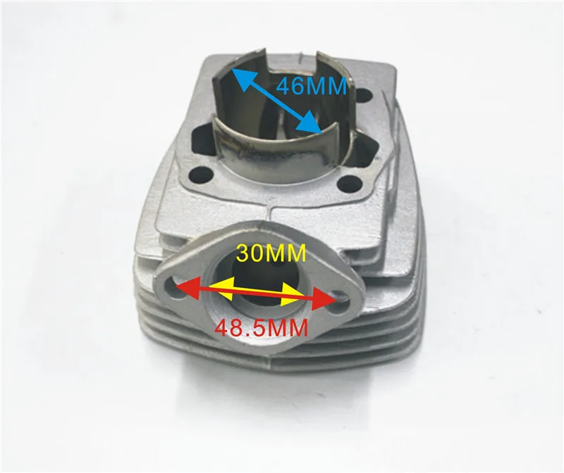 Комплект поршневых цилиндров мотоцикла для PEUGEOT 46 мм 12 мм pin PGT46 65.3cc airsal T3 103 104 105 Rcx Sp Spx