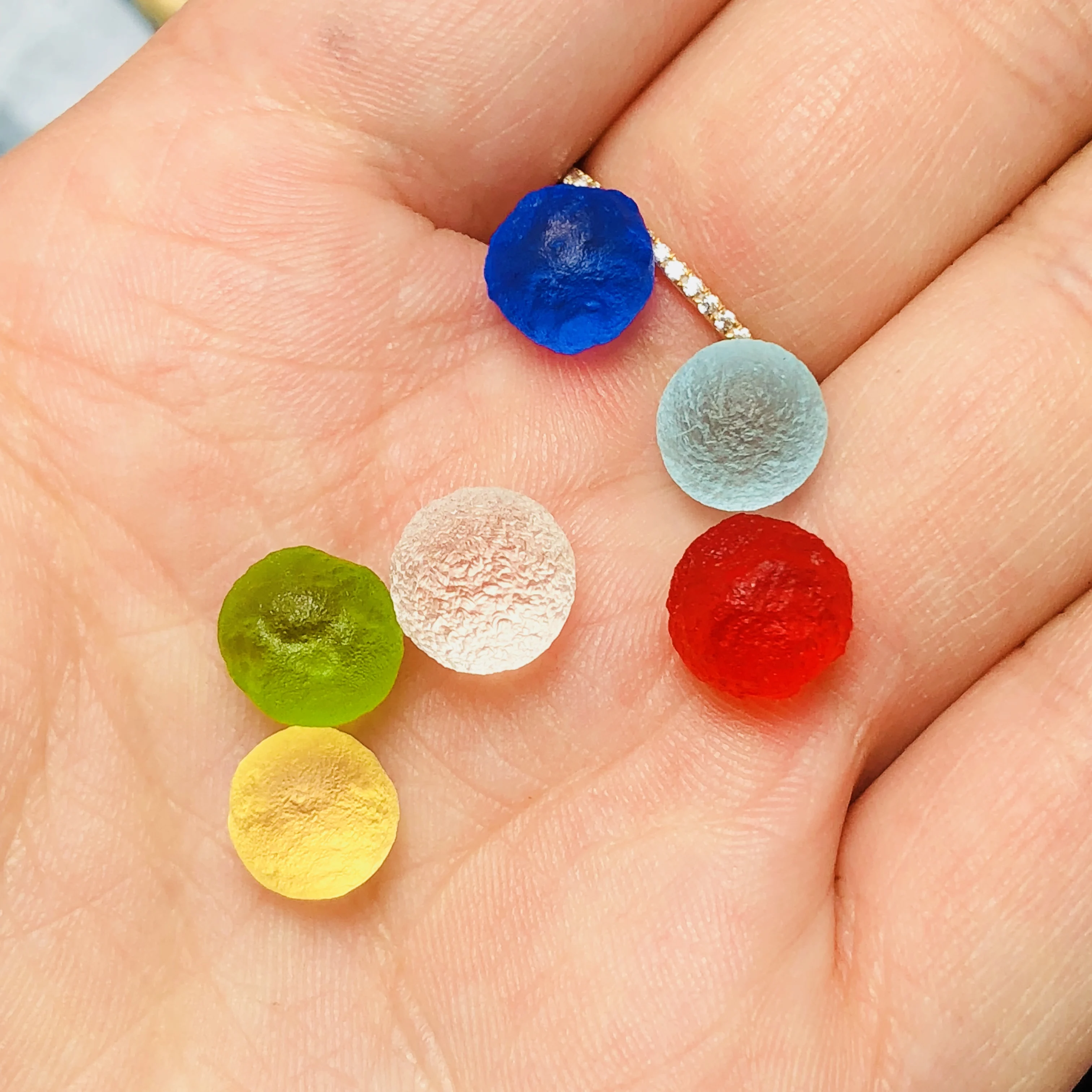 15 мм! 6 шт цветные натуральные шлифовальные камни Чешский метеорит хит стеклянные