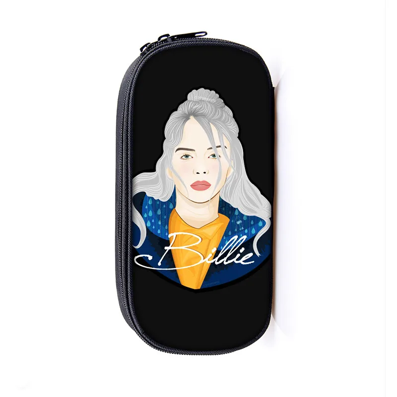16 Billie Eilish чехол для карандашей, косметичка для женщин, косметичка billie elish, косметичка для девочек-подростков, пенал, школьный чехол, принадлежности - Цвет: 16