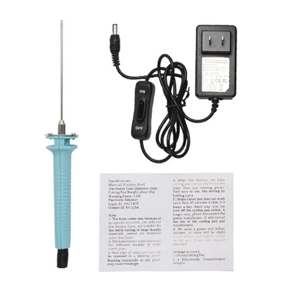 

10cm 110V-240V Electric Foam Cutter Polystyrene Styrofoam Knife Hot Wire Foam Cutting Pen Portable Styrofoam Cutting Tool