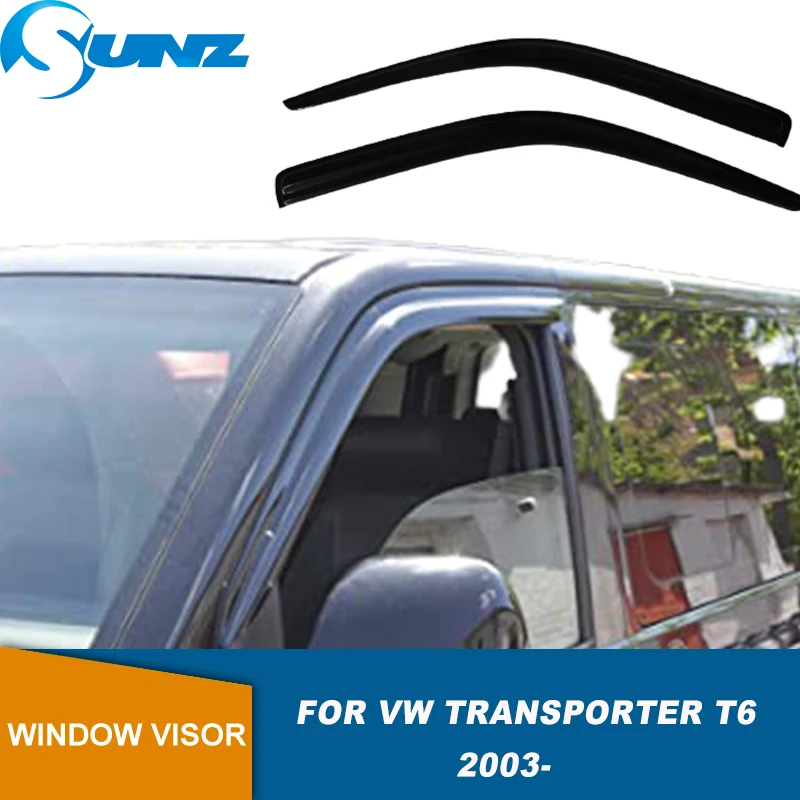 

Side Window Deflectors For VW Transporter Camper T6 2003- Black Window Shields Window Visor Sun Rain Deflector Guards SUNZ