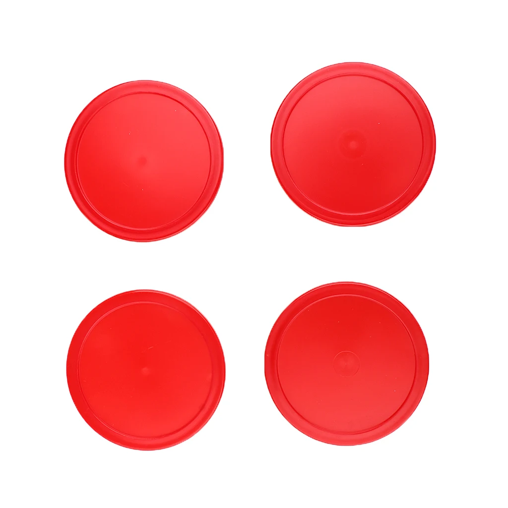 Pack of 4 Pieces Red Air Hockey Pucks Replacement Accessories Three Sizes to Choose