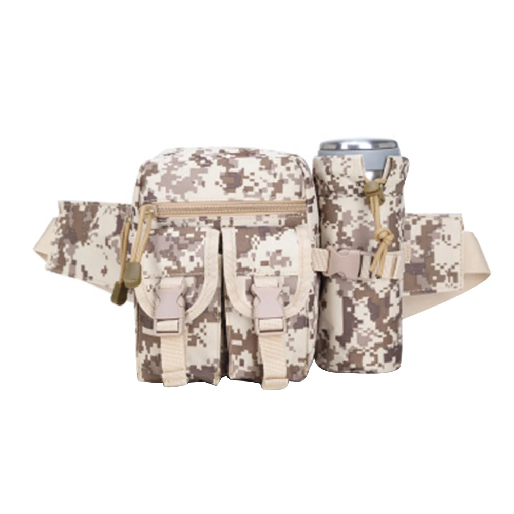 

New Men's Waist Belt Bag Outdoor Tactical Fanny Pack with Water Bottle Holder for Hiking Jogging Running