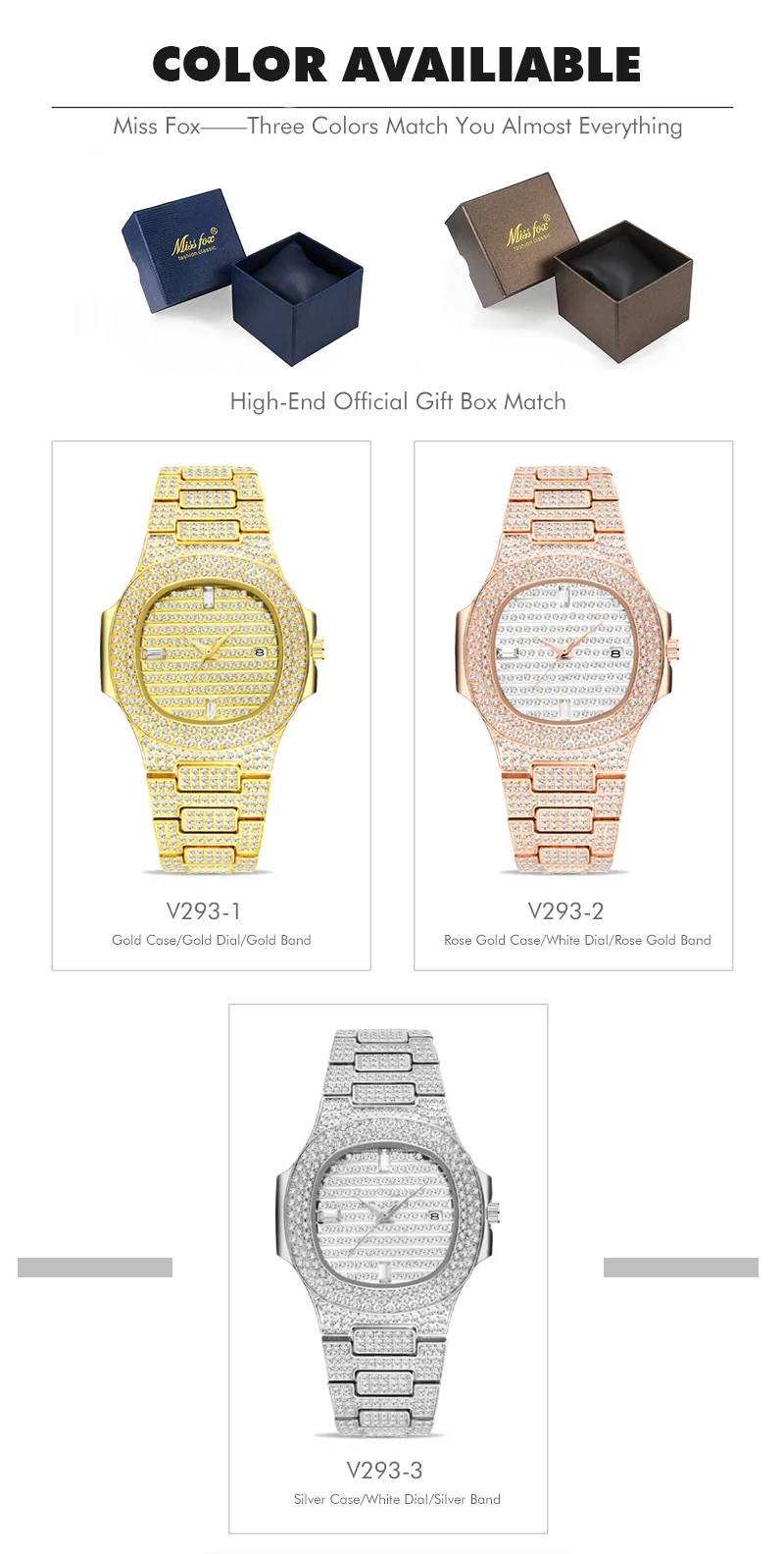 Missfox Роскошные мужские часы Patek, часы из розового золота, уникальные водонепроницаемые кварцевые часы для мужчин, мужские часы с календарем, хронограф, бриллиантовая сталь