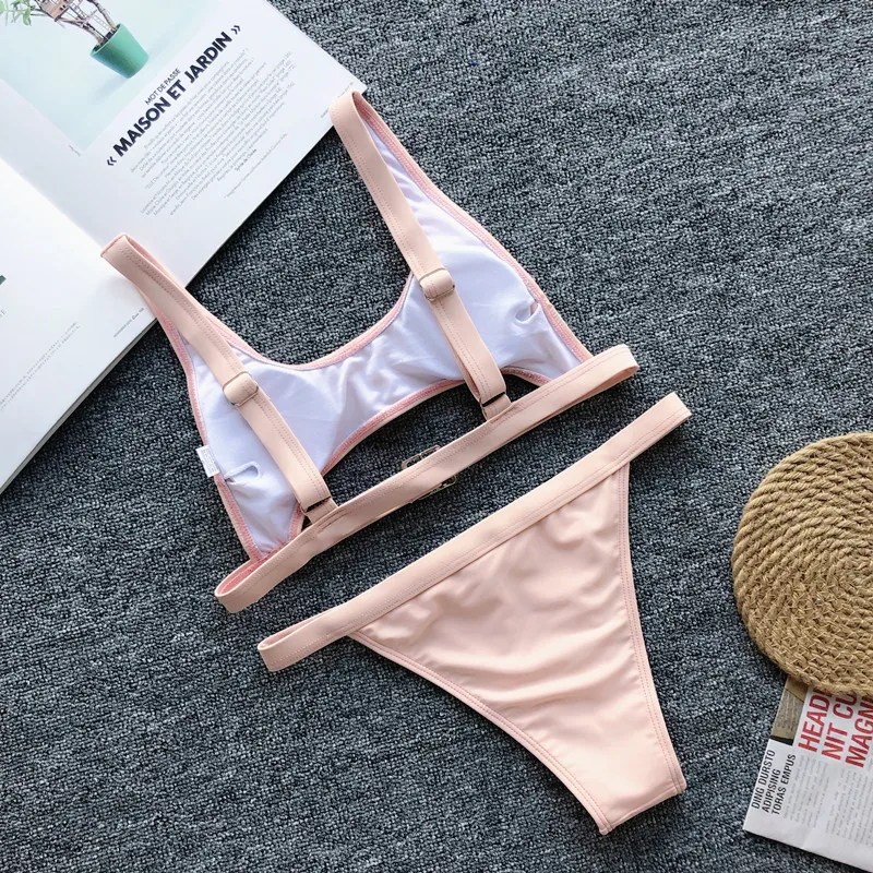 Супер сексуальные бикини с поясом женская одежда для плавания купальный костюм