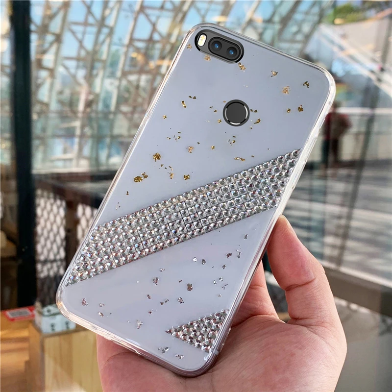 Золотистый серебристый фольга Алмазный чехол для Xiaomi mi 9 SE 8 Lite A2 A3 X 3 Max 2 6X 5X мягкий