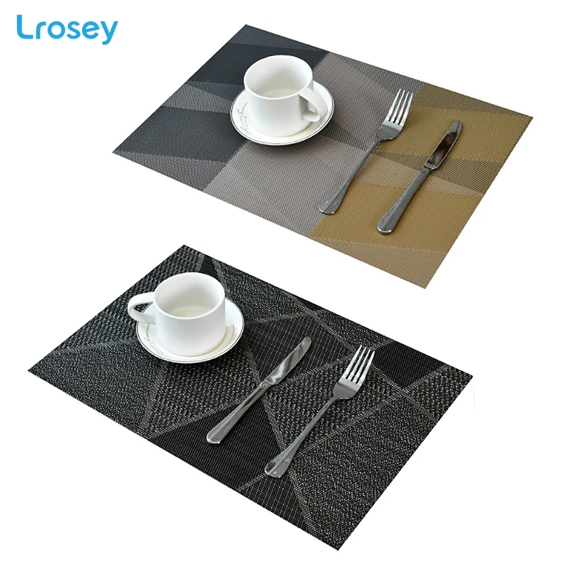 

Geometric Table placemats waterproof mat pad Heat Insulation Coaster For children Coffee cup mat PVC Kitchen tool for Home Decor
