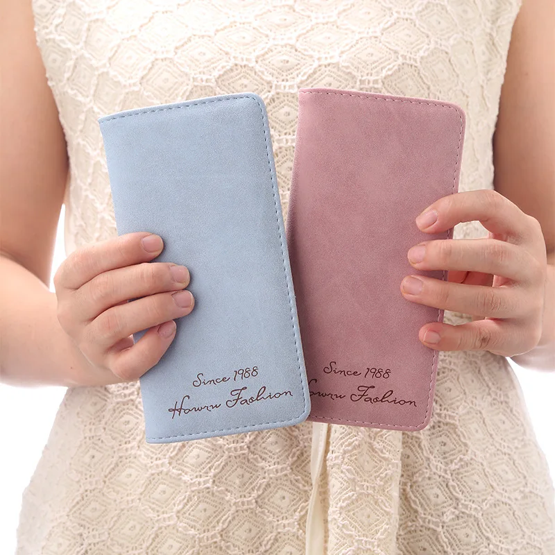 

Женский кошелек средней длины корейский матовый кошелек для студентов