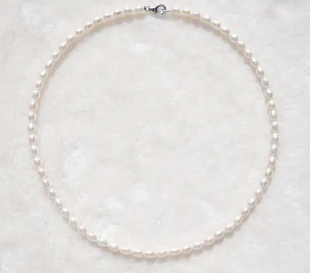 

Ожерелье женское из натурального пресноводного жемчуга, 17 дюймов, 43 см, 35 см, 4-5 мм