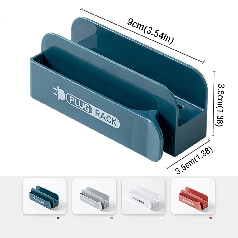 

1Pcs Punch-free Storage Rack Power Plug Holder Cordable Power Plug Holder Mobile Phone Charging Stand Home Storage Organizer